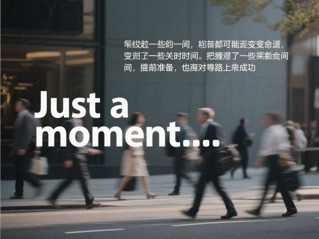 Just a moment... 忙碌的生活让我们总是匆匆而过,似乎总缺乏